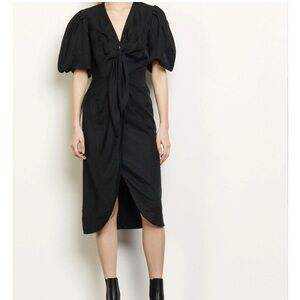 Sandro Linen Tie Dress NWT size 38